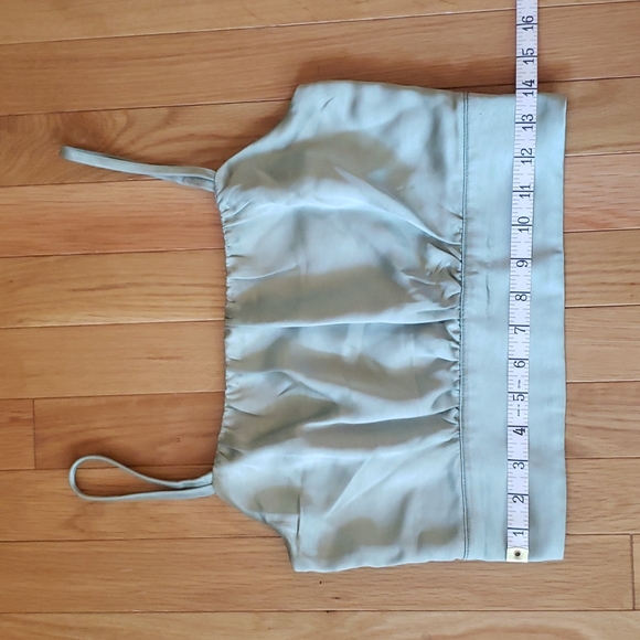 Lulu's Sage Green Silk Crop Top - Picture 6 of 10